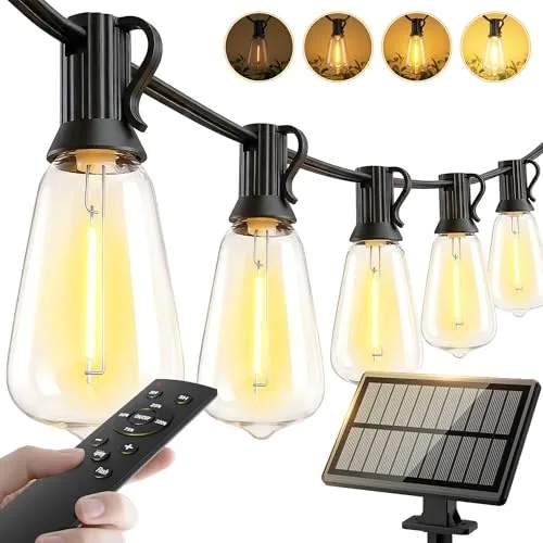 MGVIH 100ft Solar Outdoor String Lights